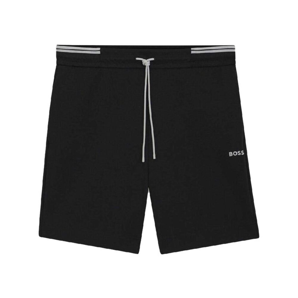 Boss Mens Zone Stripe Detail Shorts / Black